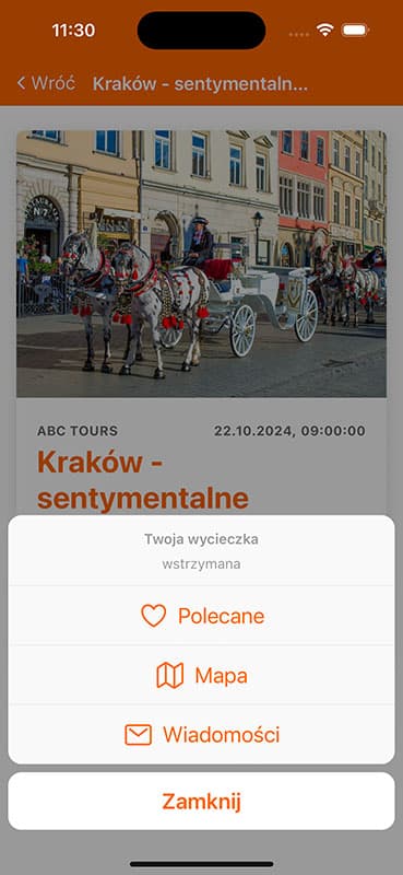 ios tour action view